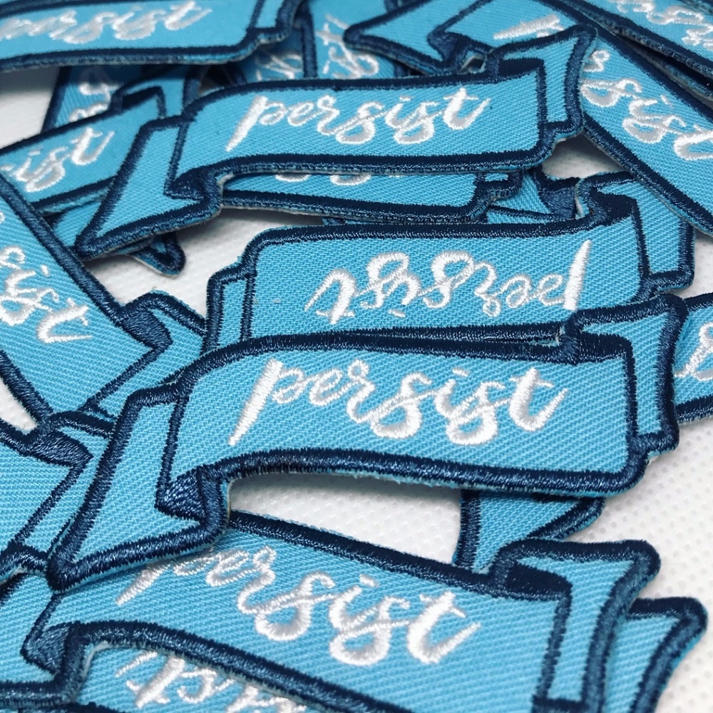 Light Blue Persist Iron On Patch!